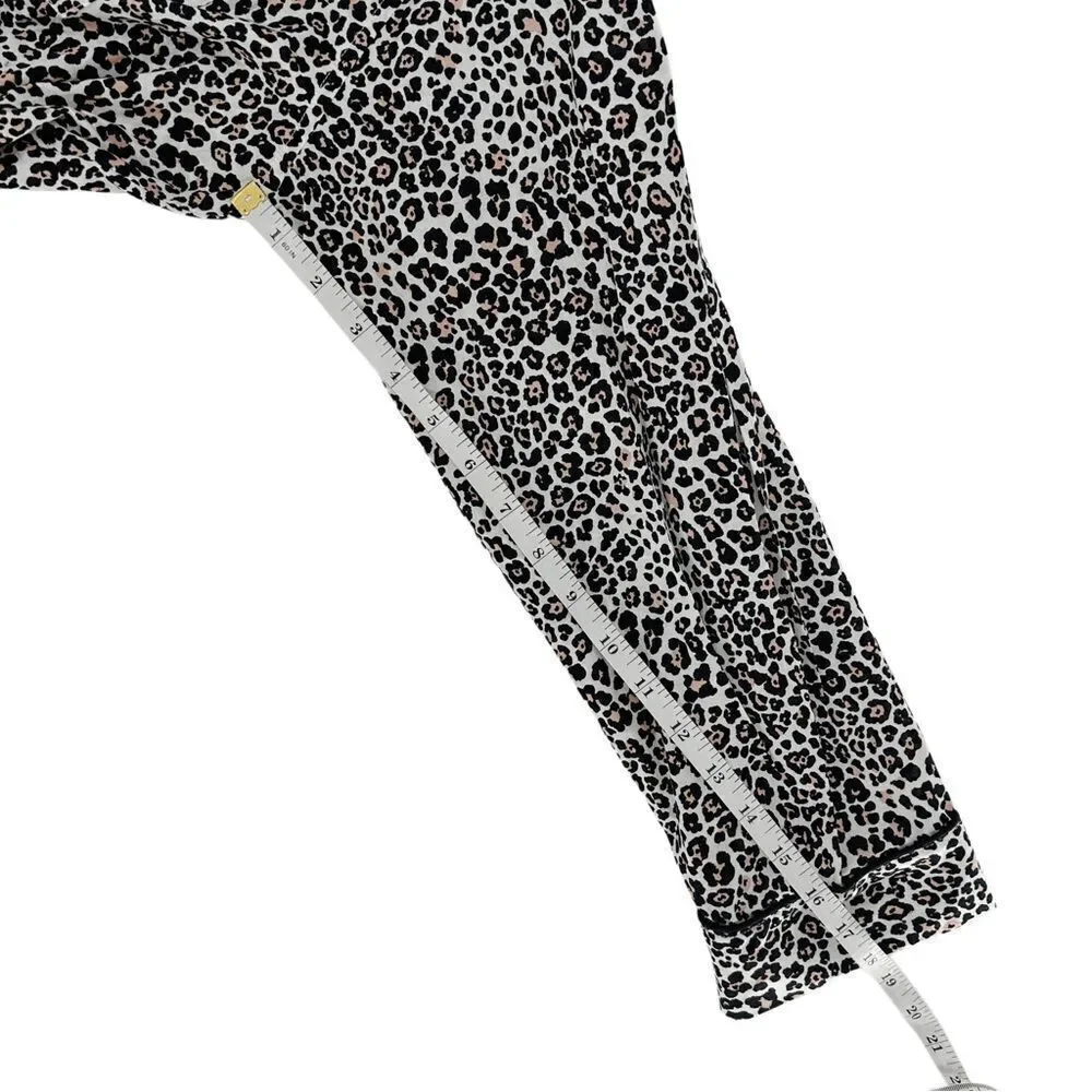 Victoria's Secret Leopard Cheetah Print Button Down Pajama Top NWT Size Medium